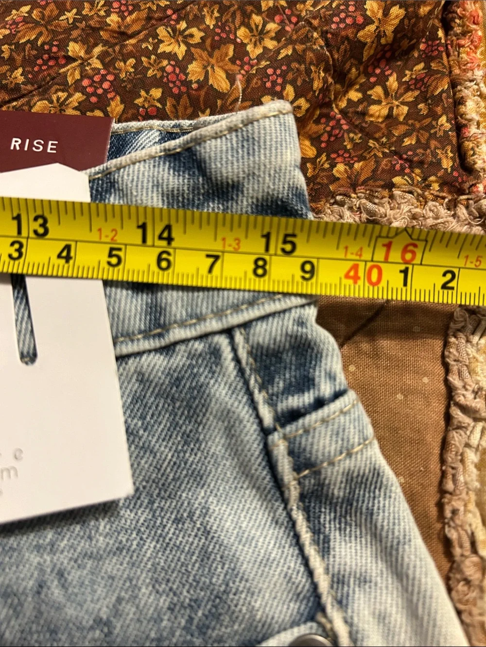 Nature Denim High-Rise Distressed Blue Ombre Denim Shorts